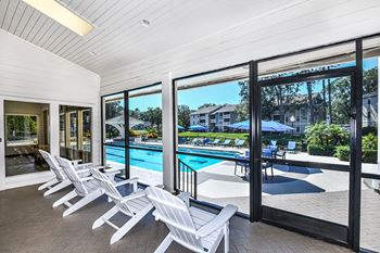 Screened pool viewing area